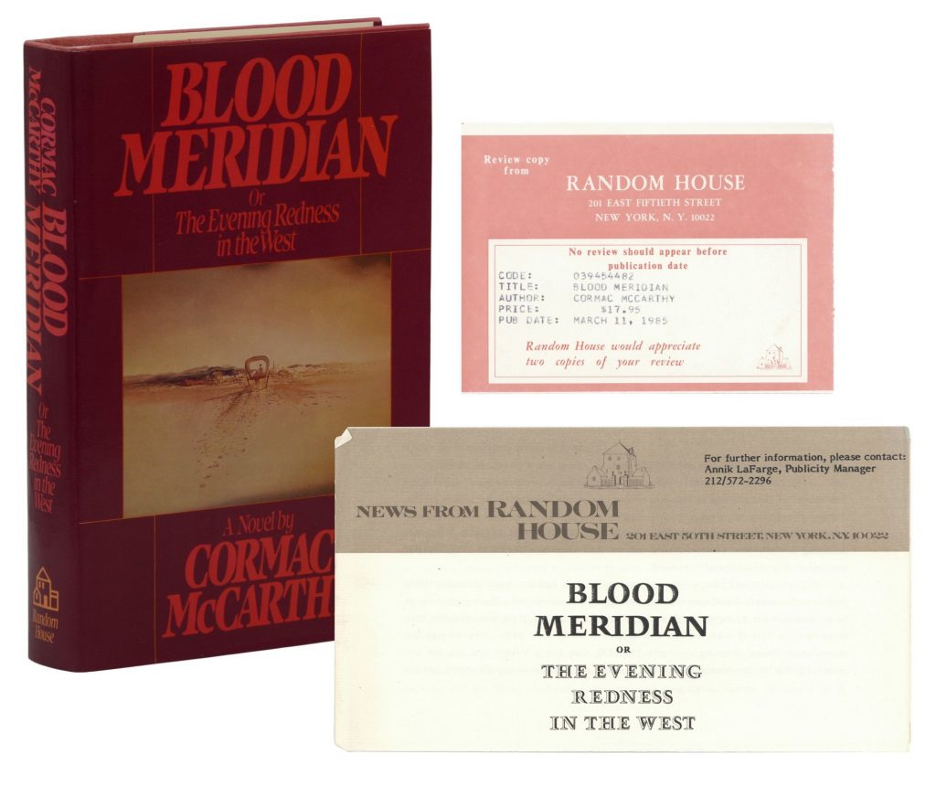 Copia de lectura avanzada de 'Blood Meridian', 'Meridiano de sangre'.
