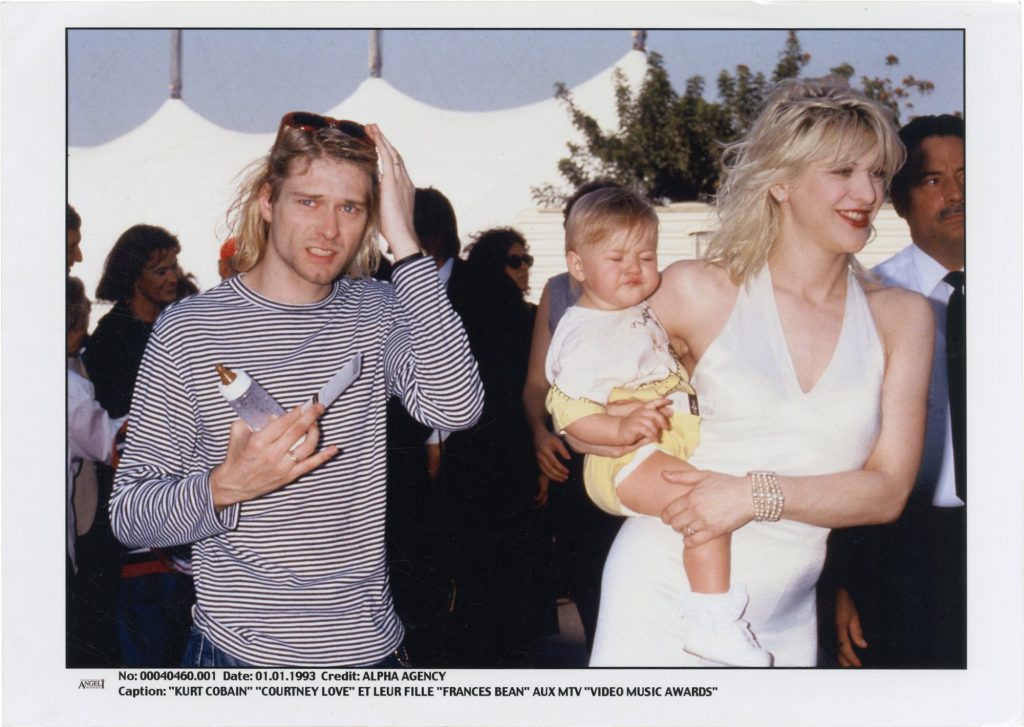 Kurt Cobain, Courtney Love y la hija de ambos, Frances Bean Cobain